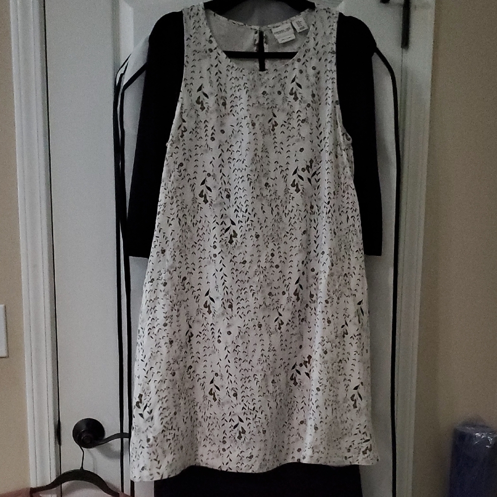 Rachel Zoe Black and White Leaf Pattern Dress